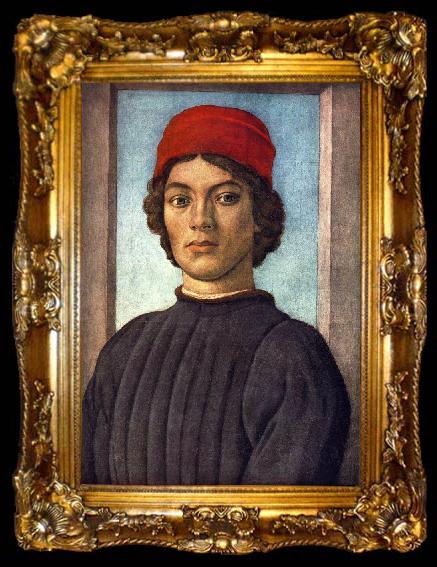 framed  LIPPI, Filippino Portrait of a Youth sg, ta009-2